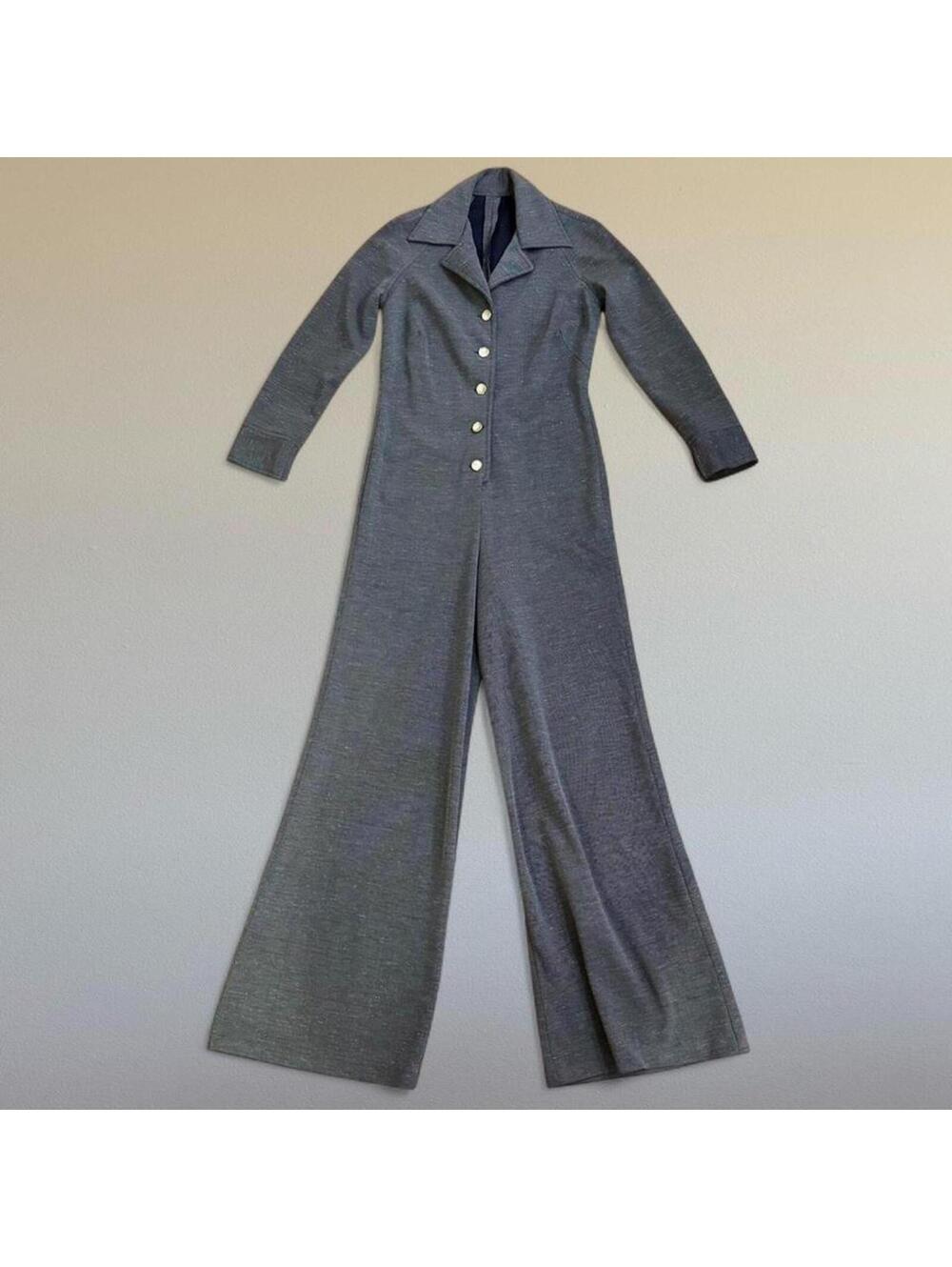 70s wide leg jumpsuit sz. M/L - Picture 2 of 4